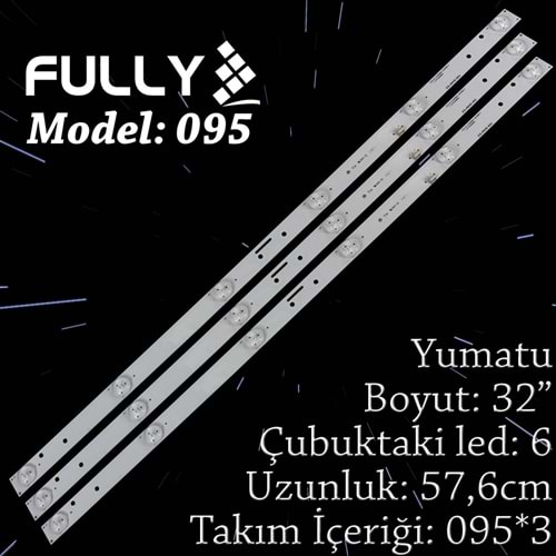 FULLY SET-095 YUMATU 32 INC 3 ADET (SET) TV LED BAR