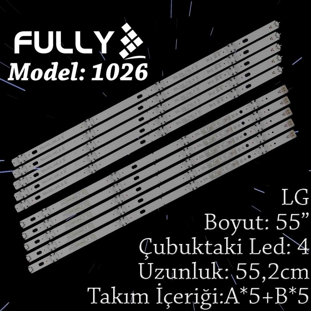 FULLY SET-1026 LG 55 INC 5A+5B ADET (SET) TV LED BAR