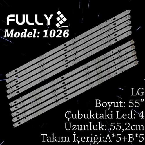 FULLY SET-1026 LG 55 INC 5A+5B ADET (SET) TV LED BAR