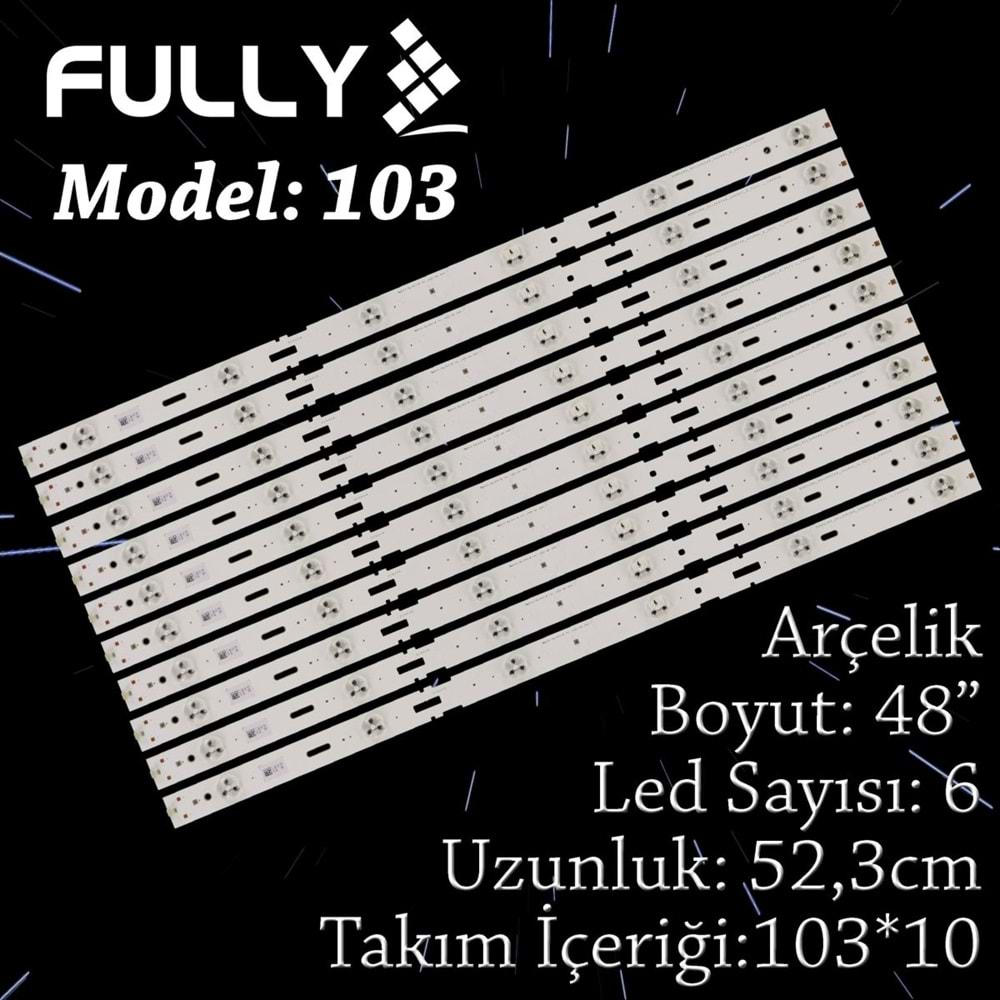 FULLY SET-103 Arçelik 48 INC 10 ADET (SET) TV LED BAR