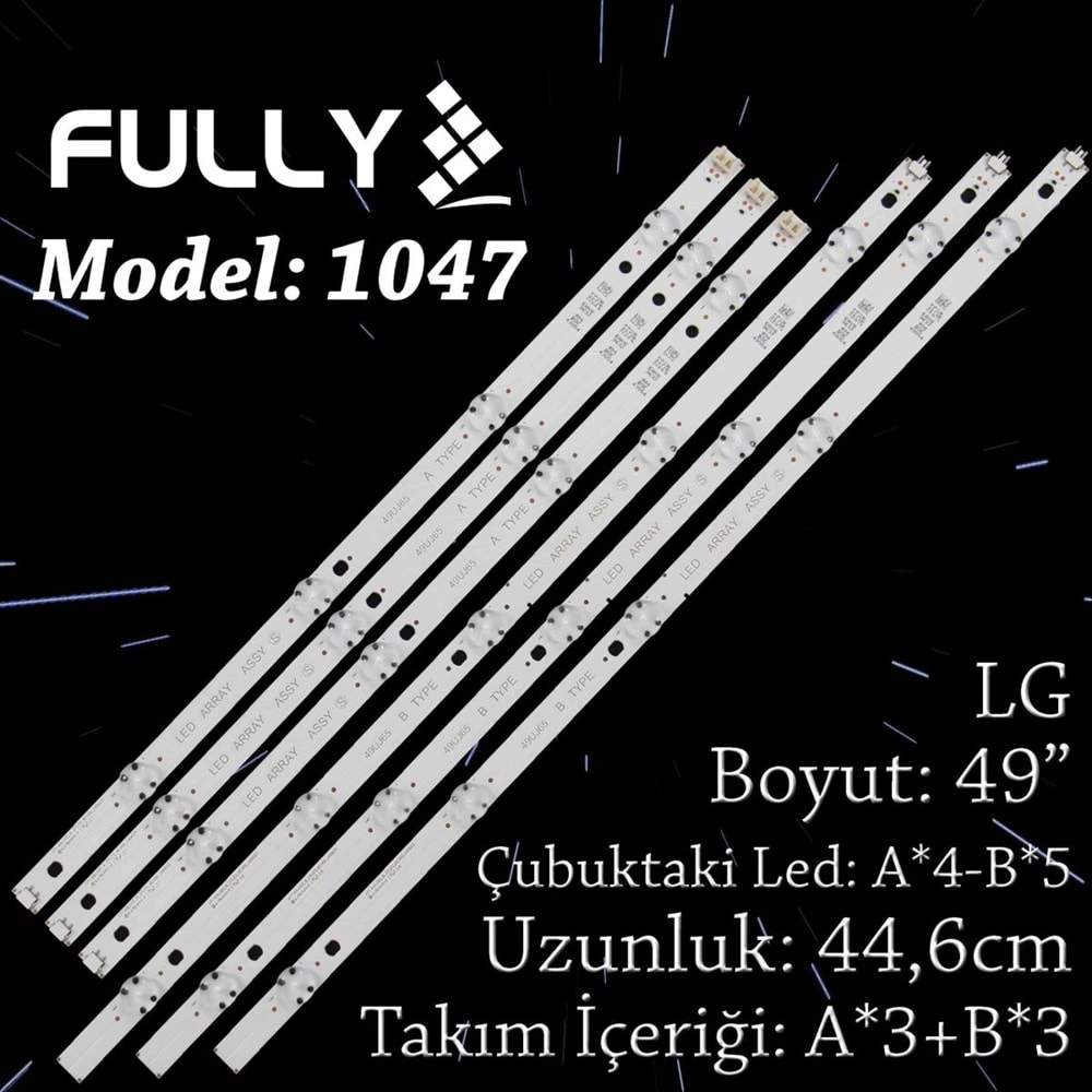 FULLY SET-1047 LG 49 INC 3A+3B ADET (SET) TV LED BAR