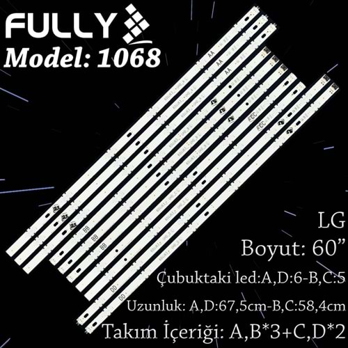 FULLY SET-1068 LG 60 INC 3A+3B+2C+2D ADET (SET) TV LED BAR