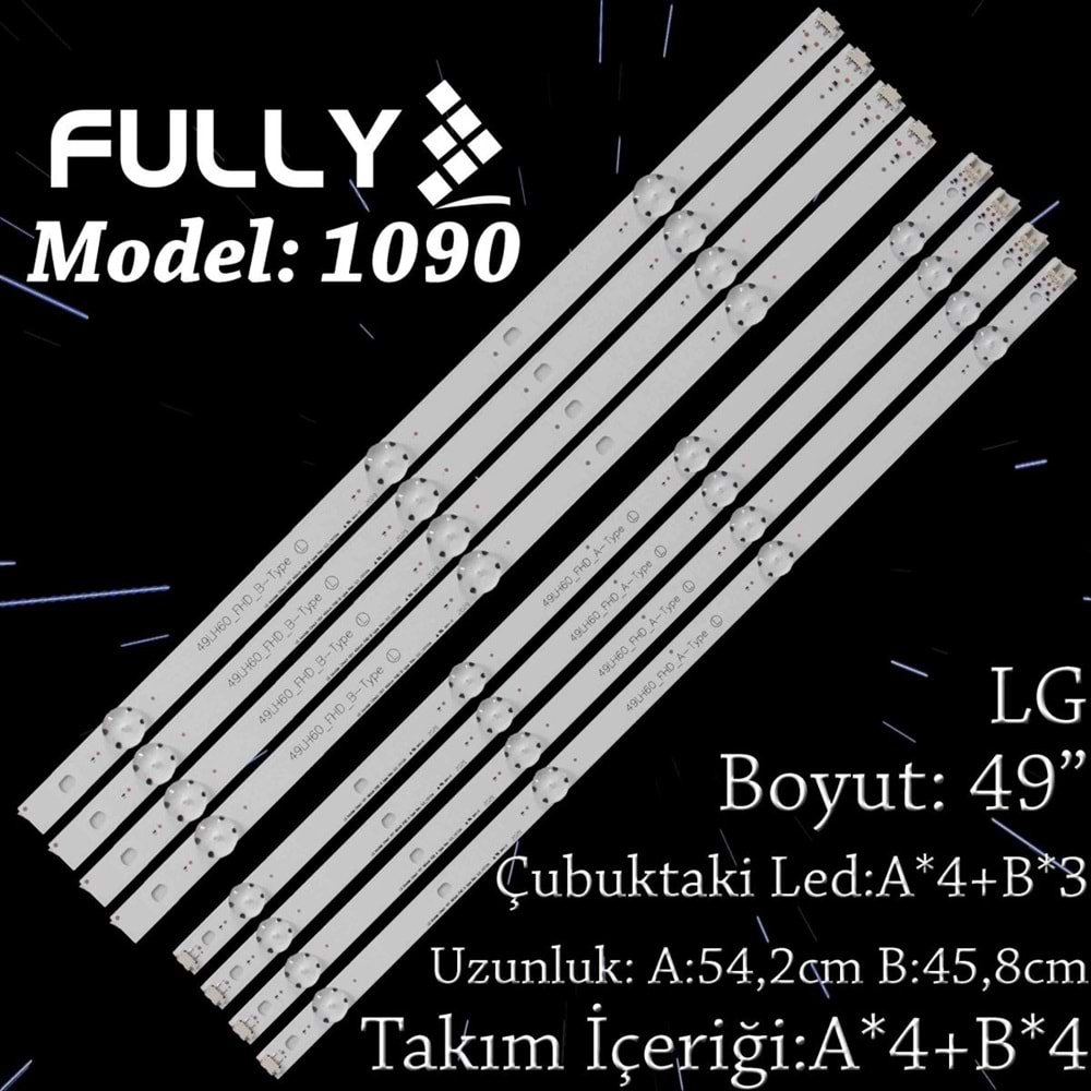 FULLY SET-1090 LG 49 INC 4A+4B ADET (SET) TV LED BAR