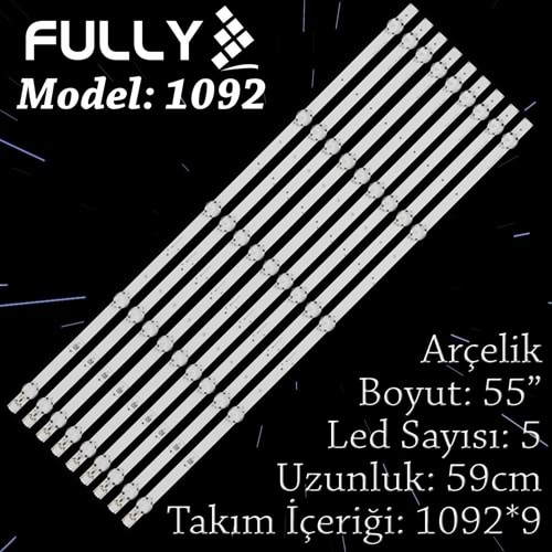 FULLY SET-1092 ARÇELİK 55 INC 9 ADET (SET) TV LED BAR