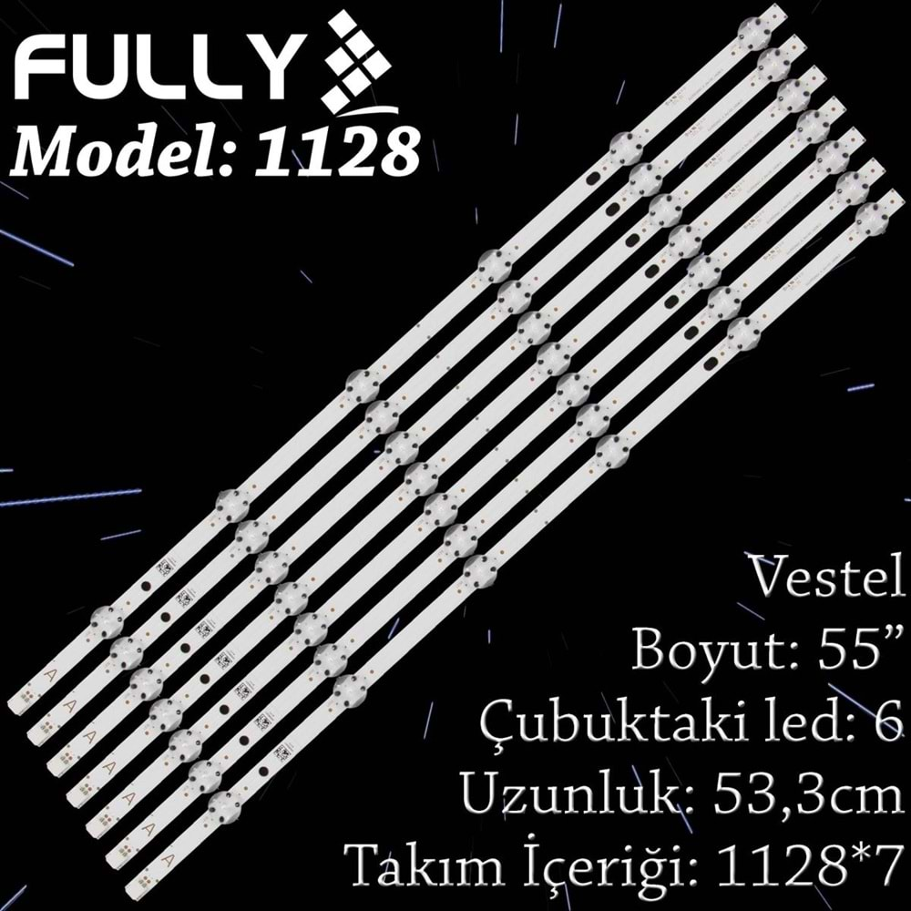 FULLY SET-1128 VESTEL 55 INC 7 ADET (SET) TV LED BAR