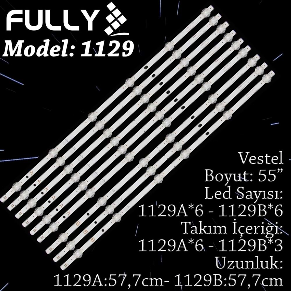 FULLY SET-1129 VESTEL 55 INC 6A+3B ADET (SET) TV LED BAR