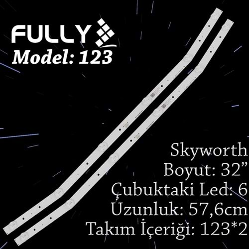 FULLY SET-123 YUMATU 32 INC 2 ADET (SET) TV LED BAR