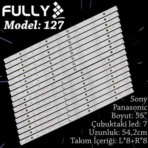 FULLY SET-127 PANASONİCSONY 55 INC 16 ADET (SET) TV LED BAR