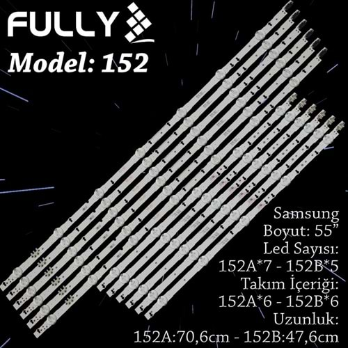 FULLY SET-152 SAMSUNG 55 INC 6A+6B ADET (SET) TV LED BAR