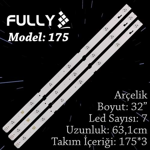 FULLY SET-175 SAMSUNG 32 INC 3 ADET (SET) TV LED BAR