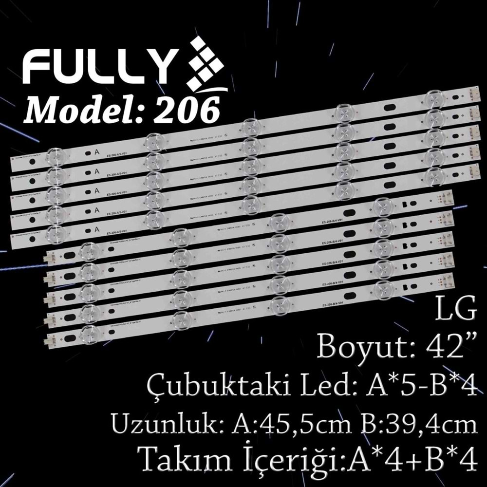 FULLY SET-206 LG 42 INC 5A+5B ADET (SET) TV LED BAR