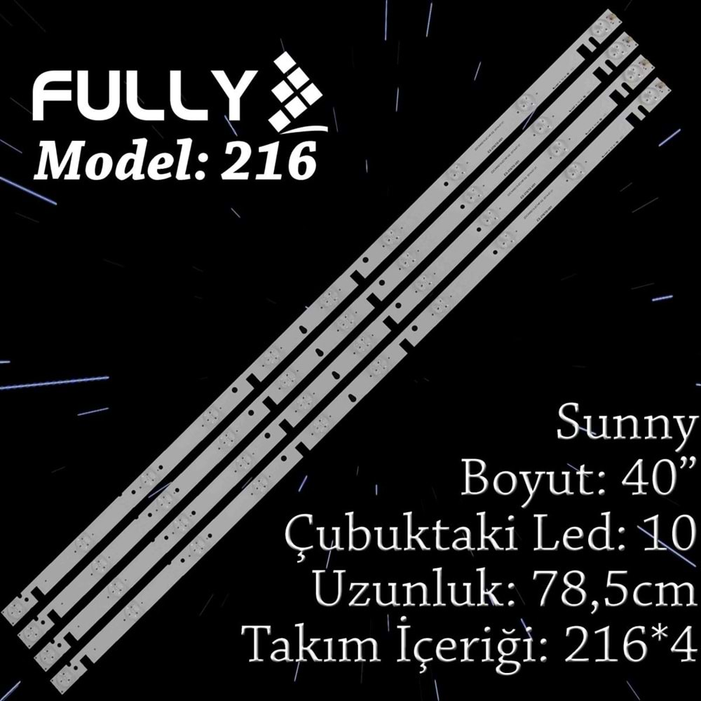 FULLY SET-216 MİTASHİ 40 INC 4 ADET (SET) TV LED BAR