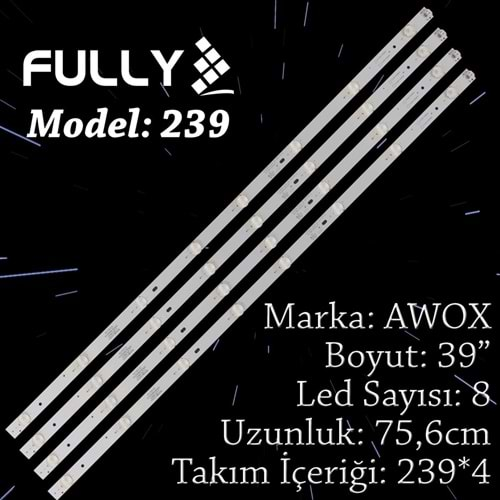 FULLY SET-239 AWOX 39 INC 4 ADET (SET) TV LED BAR