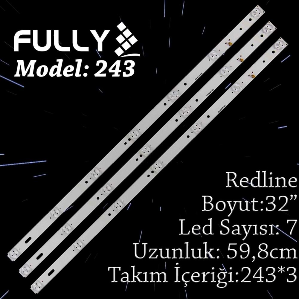 FULLY SET-243 SKYTECH 32 INC 3 ADET (SET) TV LED BAR