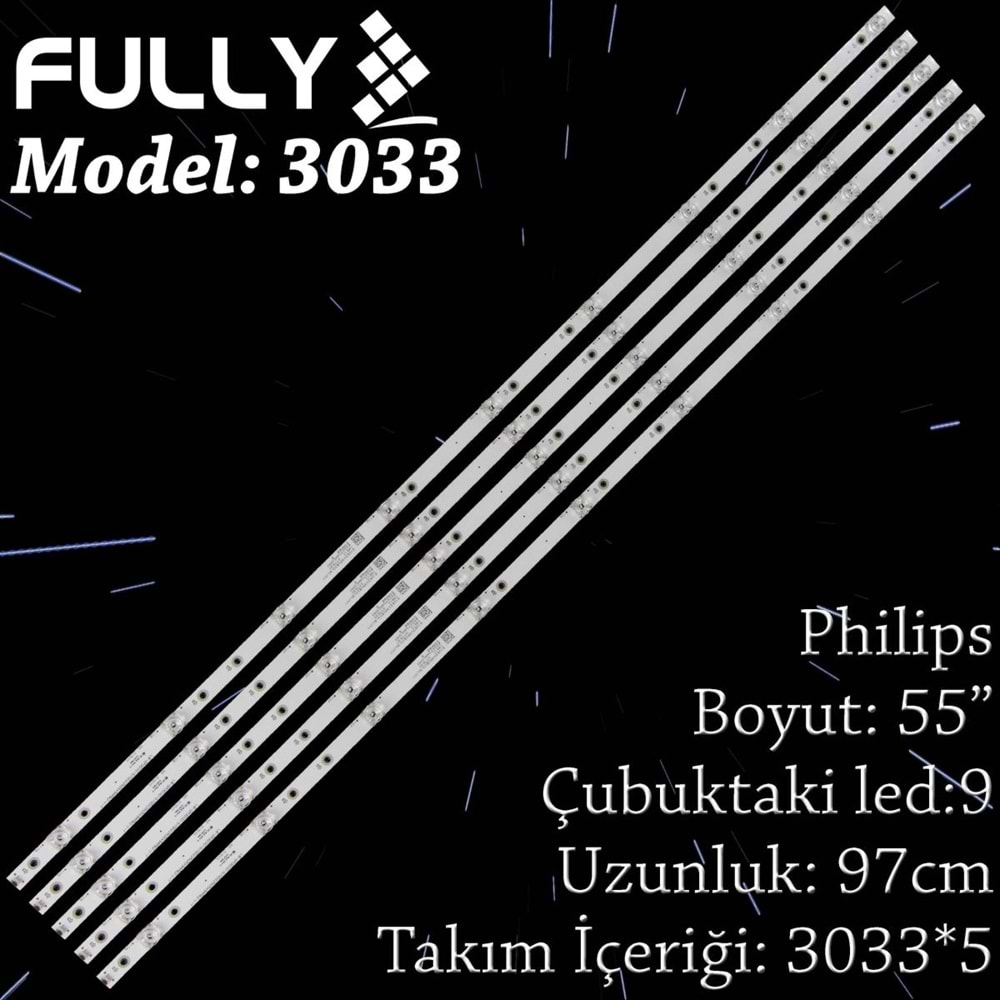 FULLY SET-3033 PHILIPS 50 INC 5 ADET (SET) TV LED BAR