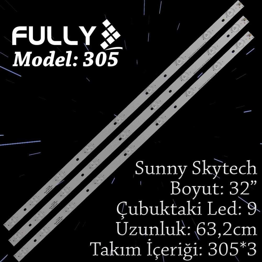 FULLY SET-305 SKYTECHSUNNY 32 INC 3 ADET (SET) TV LED BAR