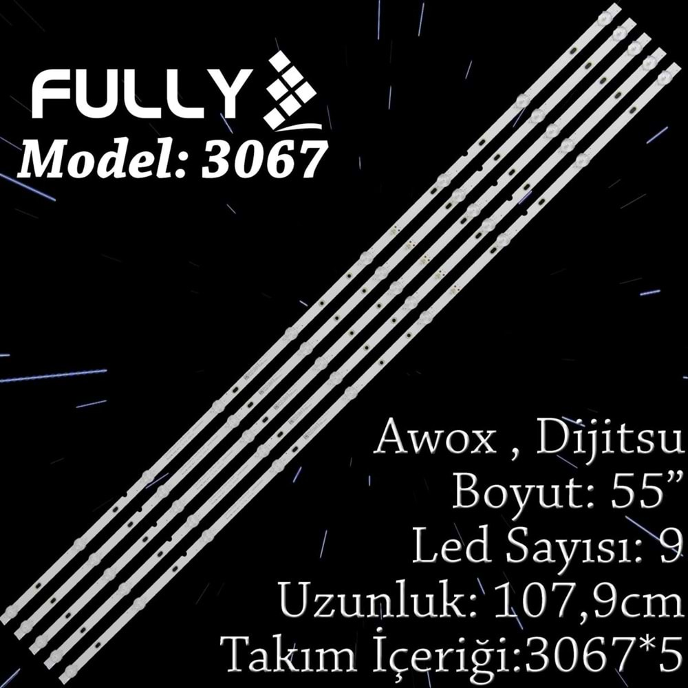 FULLY SET-3067 DijitsuAWOX 55 INC 5 ADET (SET) TV LED BAR