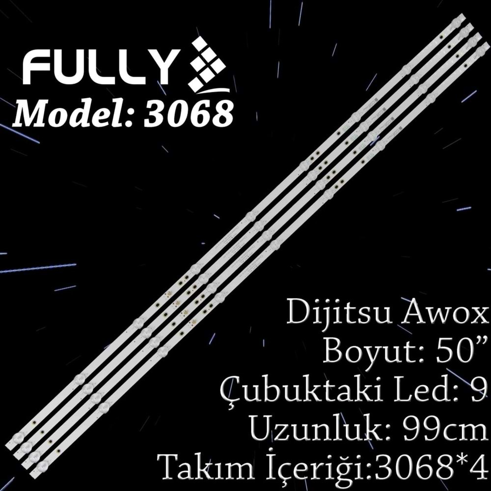 FULLY SET-3068 DIJITSU,AWOX 50 INC 4 ADET (SET) TV LED BAR