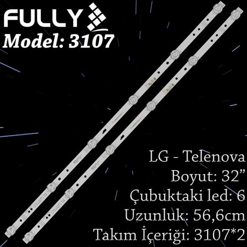 FULLY SET-3107 LGTELENOVA 32 INC 2 ADET (SET) TV LED BAR