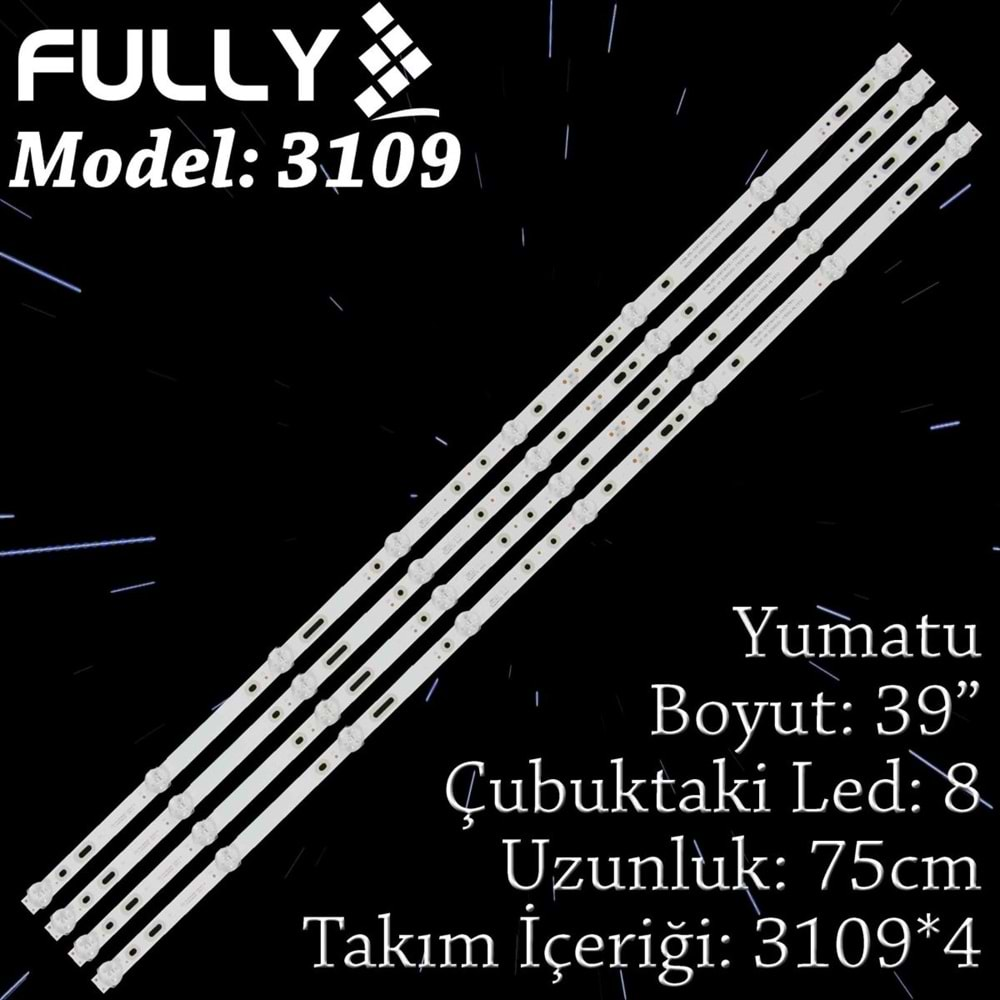 FULLY SET-3109 YUMATU 39 INC 4 ADET (SET) TV LED BAR