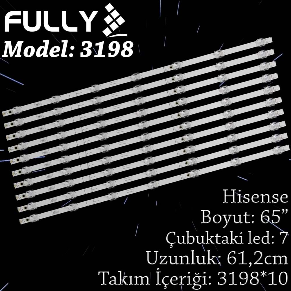 FULLY SET-3198 HISENSE 65 INC 10 ADET (SET) TV LED BAR