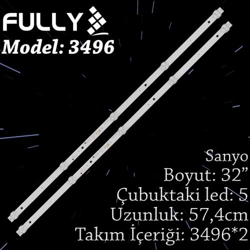 FULLY SET-3496 FUSİON 32 INC 2 ADET (SET) TV LED BAR