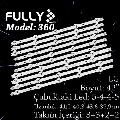 FULLY SET-360 LG 42 INC 3R1+3L1+2R2+2L2 ADET (SET) TV LED BAR