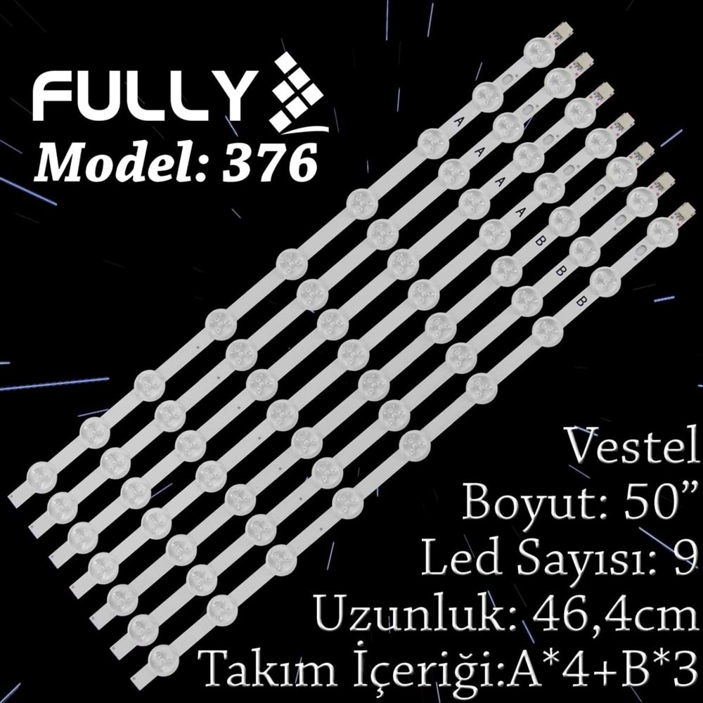 FULLY SET-376 VESTEL 50 INC 4A+3B ADET (SET) TV LED BAR