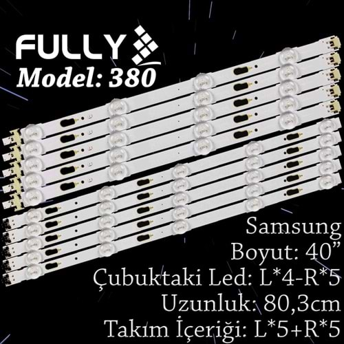 FULLY SET-380 SAMSUNG 40 INC 5L+5R ADET (SET) TV LED BAR