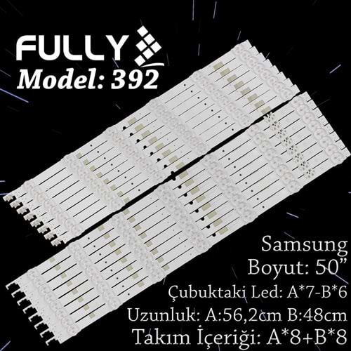 FULLY SET-392 SAMSUNG 50 INC 8A+8B ADET (SET) TV LED BAR