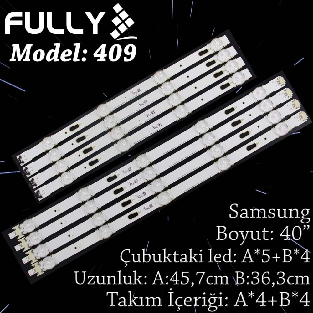 FULLY SET-409 SAMSUNG 40 INC 4A+4B ADET (SET) TV LED BAR