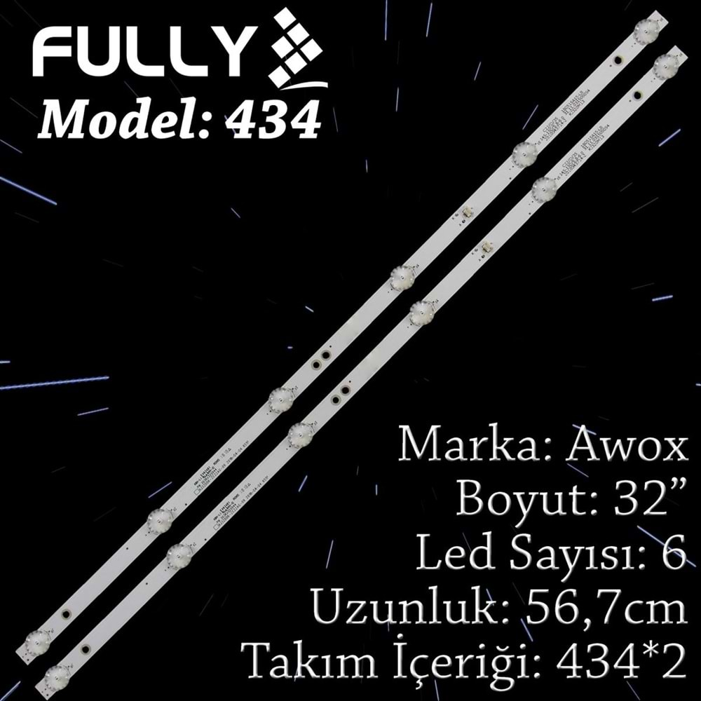 FULLY SET-434 AWOX 32 INC 2 ADET (SET) TV LED BAR