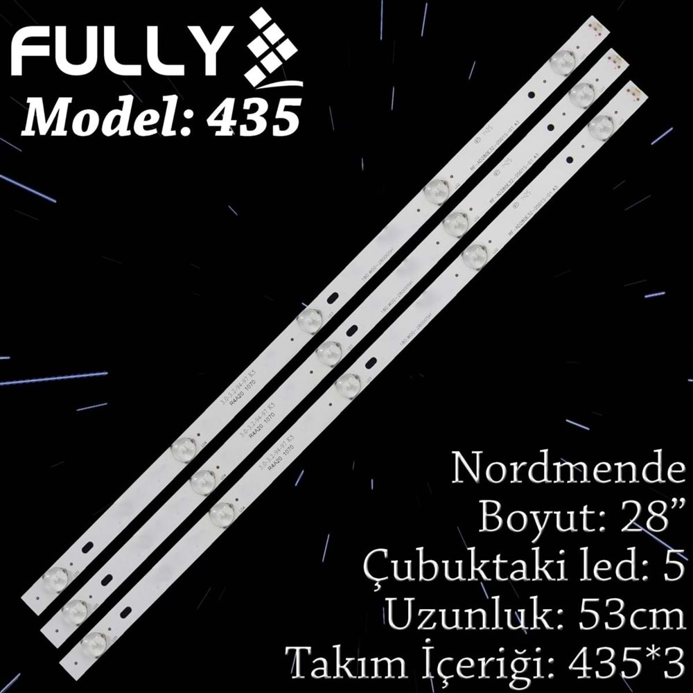 FULLY SET-435 SANYO 28 INC 3 ADET (SET) TV LED BAR