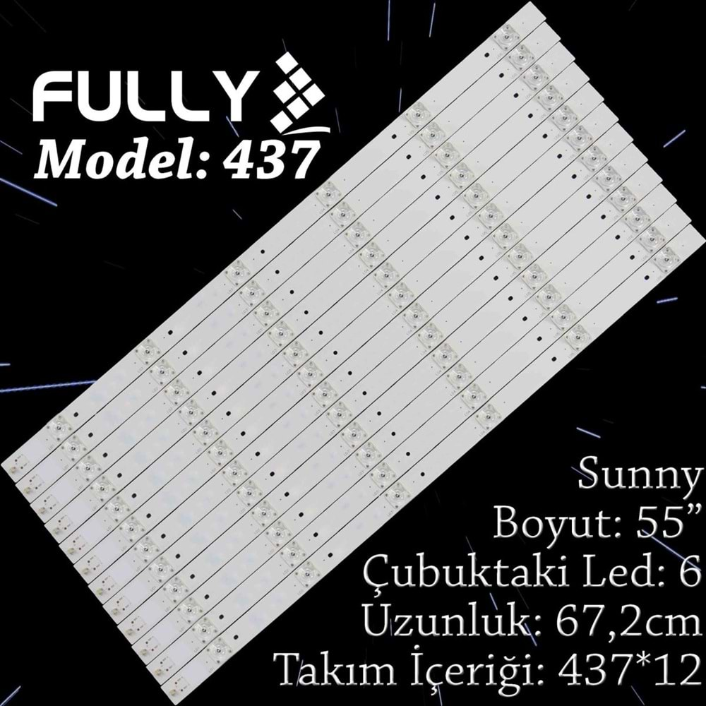 FULLY SET-437 SUNNY 55 INC 12 ADET (SET) TV LED BAR