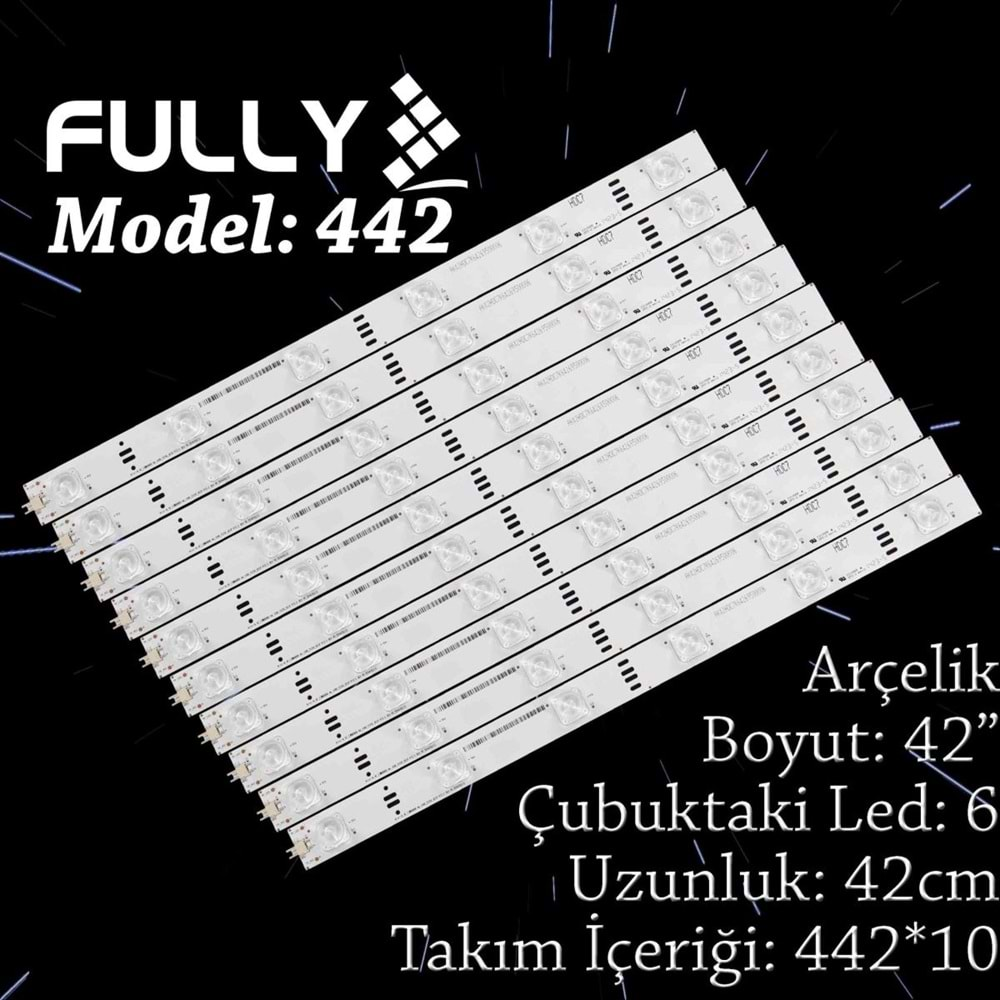 FULLY SET-442 ARÇELİK 42 INC 10 ADET (SET) TV LED BAR