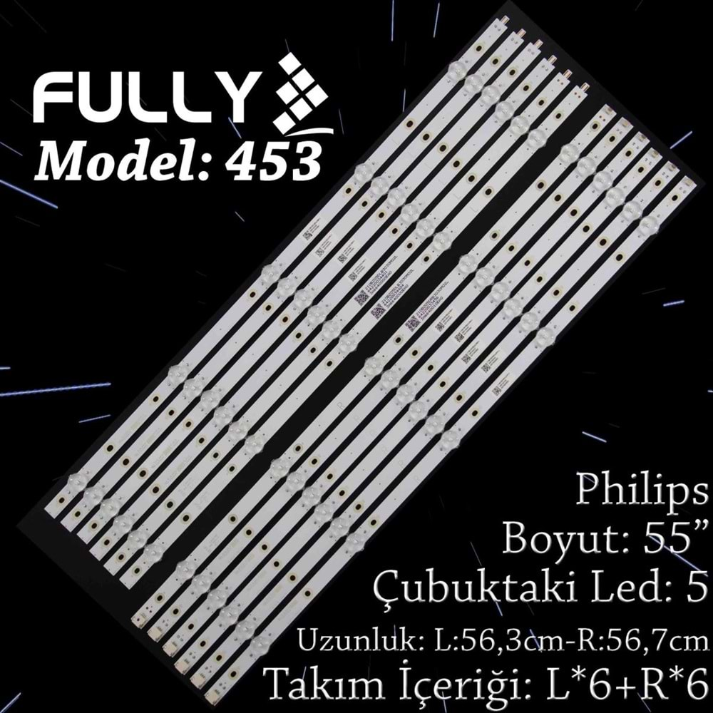 FULLY SET-453 PHILIPS 55 INC 6R+6L ADET (SET) TV LED BAR