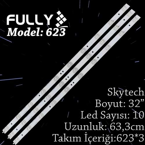 FULLY SET-623 SKYTECH 32 INC 3 ADET (SET) TV LED BAR