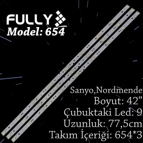 FULLY SET-654 SANYOHAİER 42 INC 3 ADET (SET) TV LED BAR