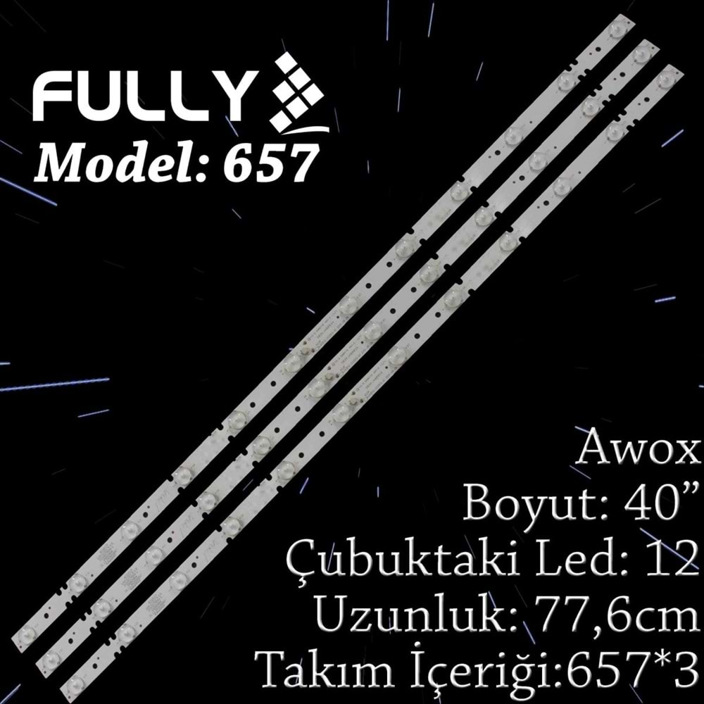 FULLY SET-657 AWOX 40 INC 3 ADET (SET) TV LED BAR