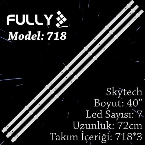 FULLY SET-718 KEYSMART 40 INC 3 ADET (SET) TV LED BAR