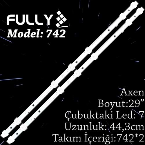 FULLY SET-742 AXENFOX 29 INC 2 ADET (SET) TV LED BAR