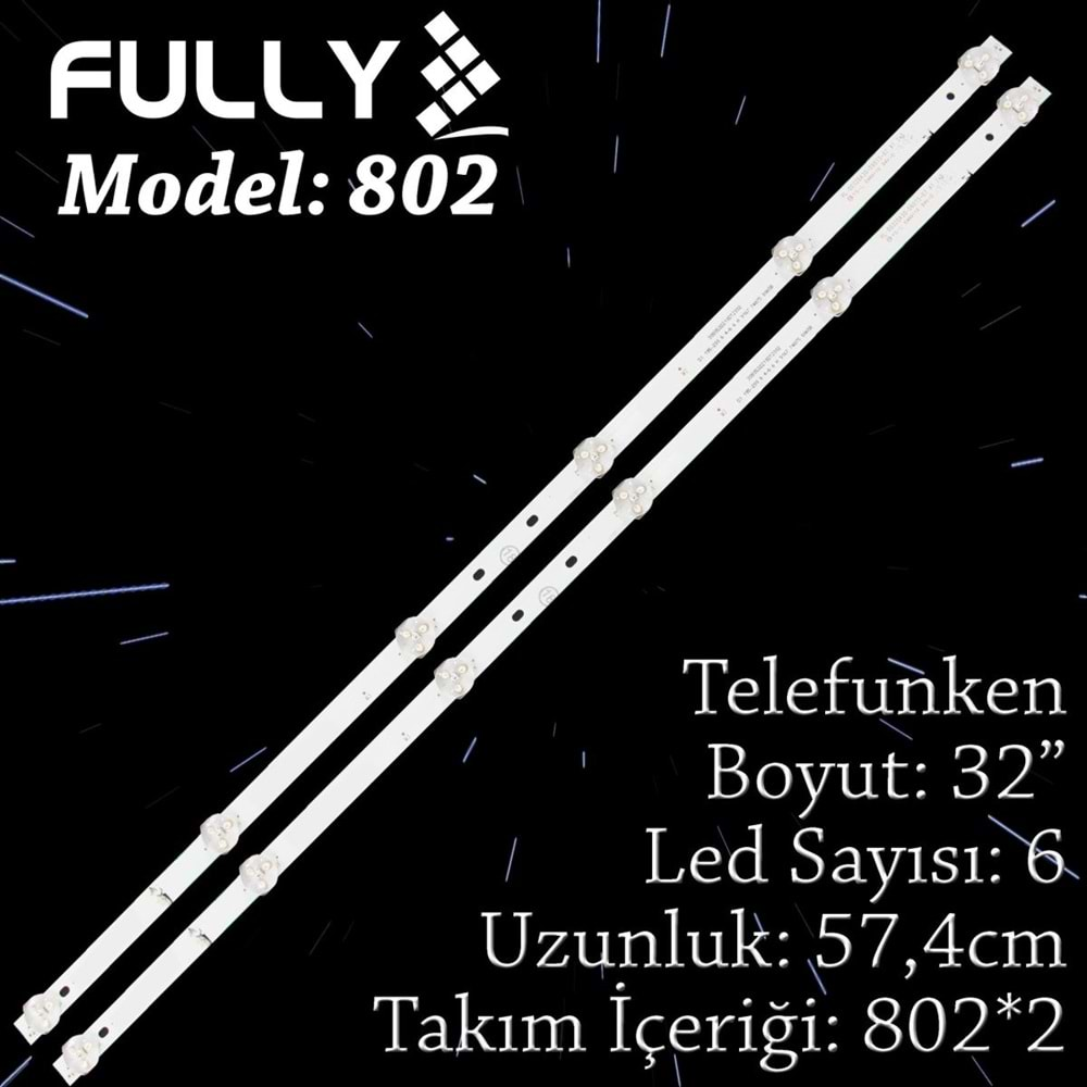 FULLY SET-802 SKYTECH 32 INC 2 ADET (SET) TV LED BAR