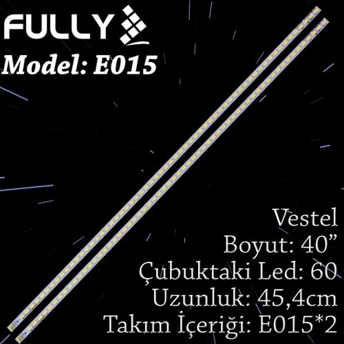 FULLY SET-ELED-015 HİSENSETCL 40 INC 2 ADET (SET) TV LED BAR