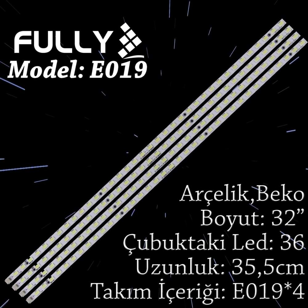 FULLY SET-ELED-019 ARÇELİK 32 INC 4 ADET (SET) TV LED BAR