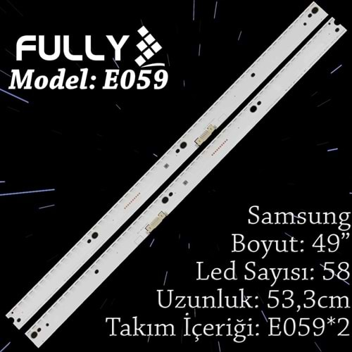 FULLY SET-ELED-059 SAMSUNG 49 INC 2 ADET (SET) TV LED BAR