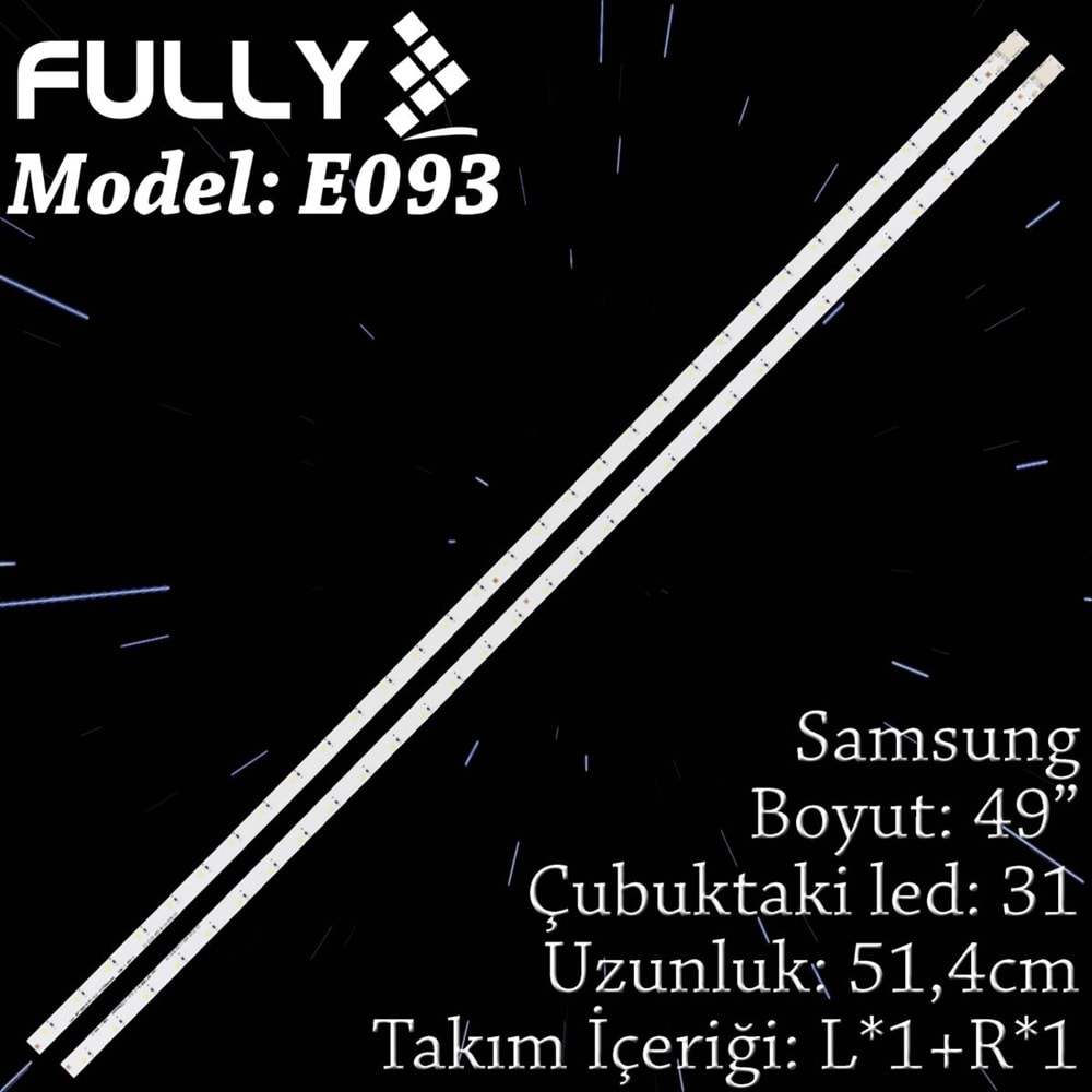 FULLY SET-ELED-093 SAMSUNG 49 INC 2 ADET (SET) TV LED BAR