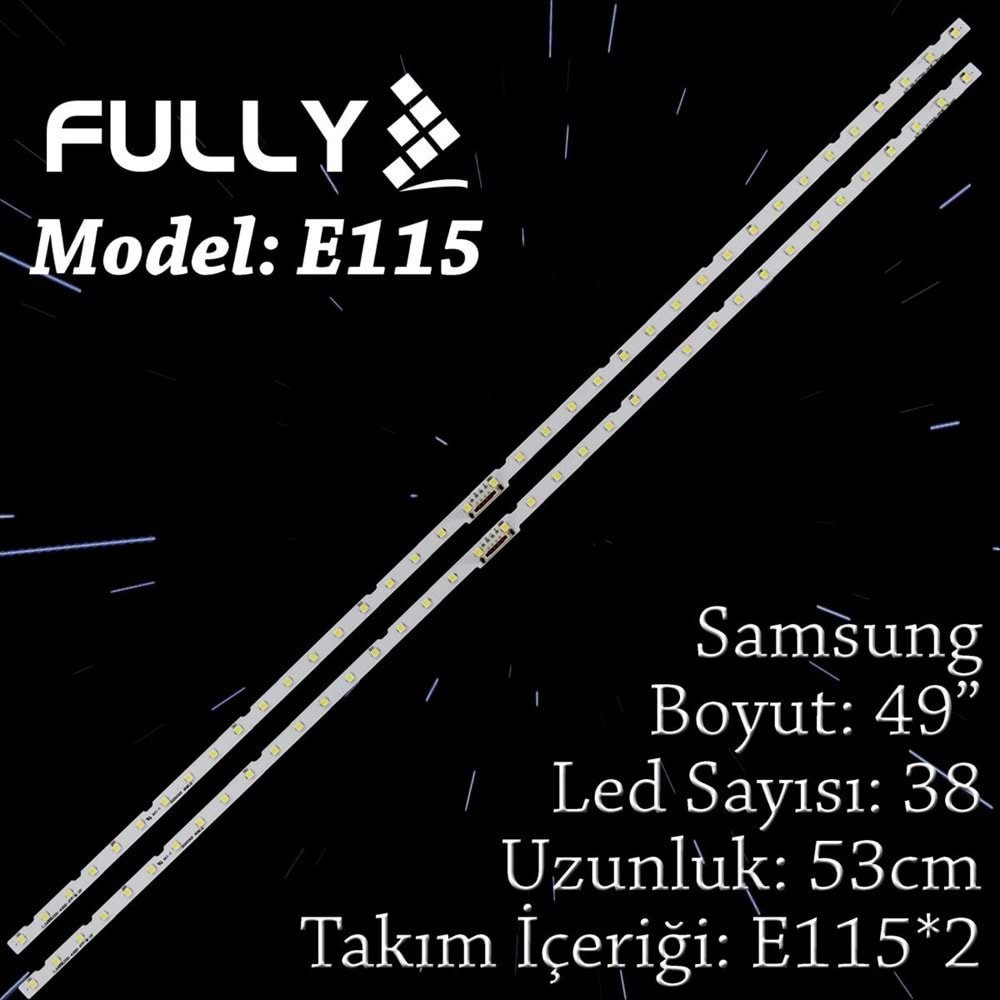 FULLY SET-ELED-115 SAMSUNG 49 INC 2 ADET (SET) TV LED BAR