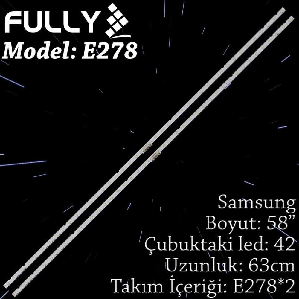 FULLY SET-ELED-278 SAMSUNG 58 INC 2 ADET (SET) TV LED BAR