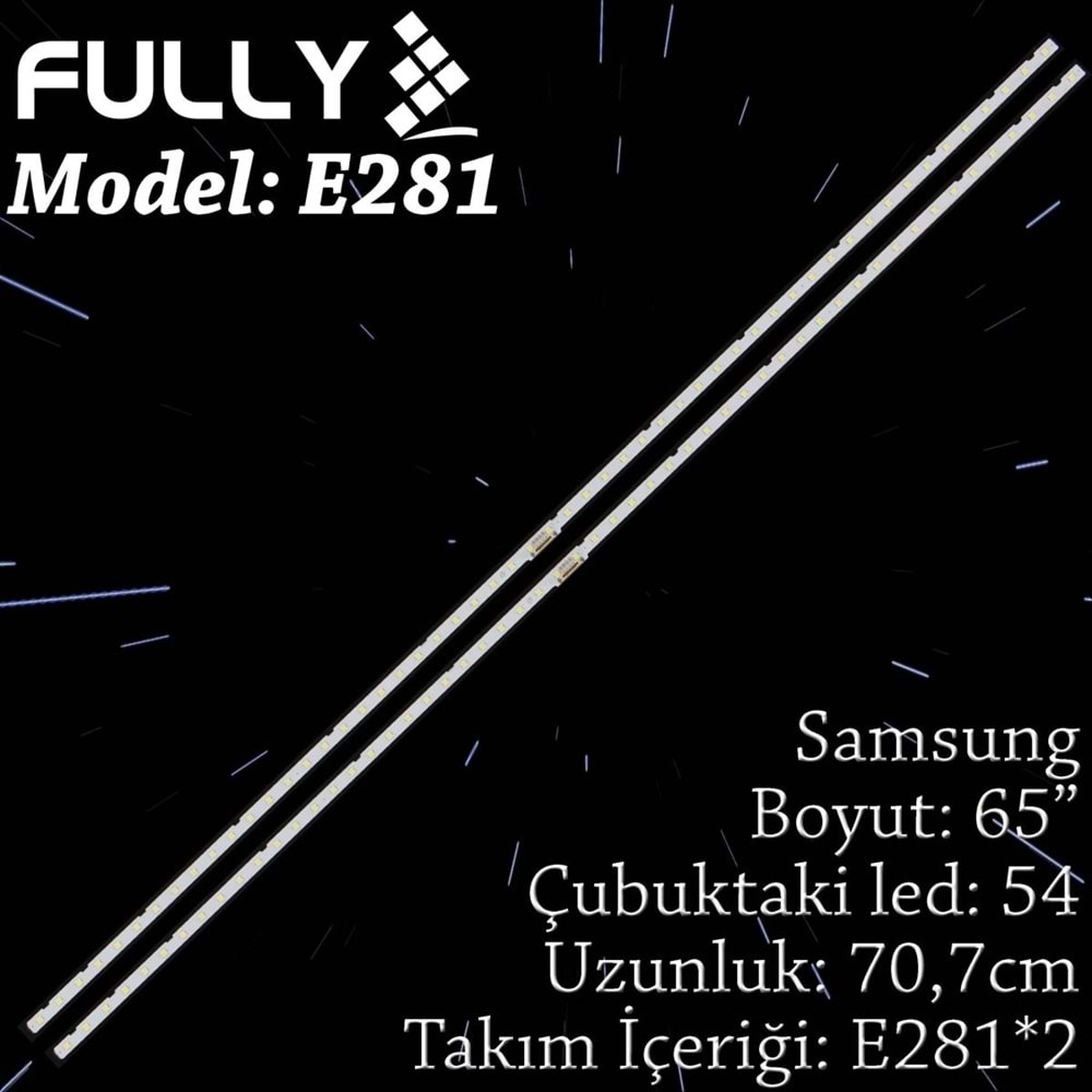 FULLY SET-ELED-281 SAMSUNG 65 INC 2 ADET (SET) TV LED BAR