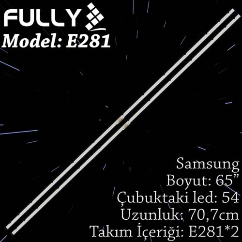 FULLY SET-ELED-281 SAMSUNG 65 INC 2 ADET (SET) TV LED BAR